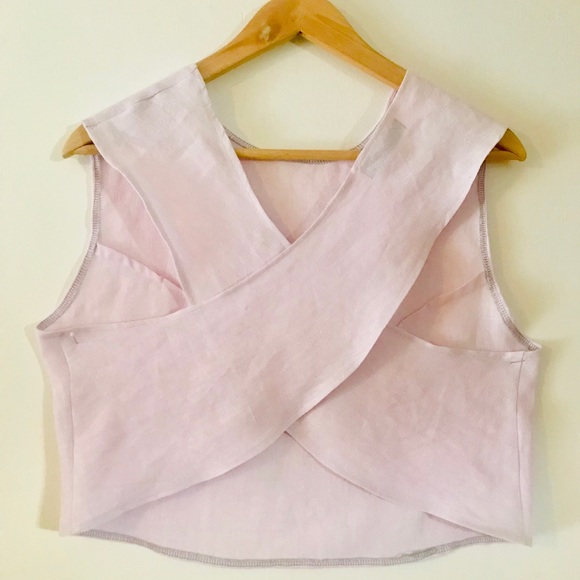 Recycled Linen crop top - Picture 2 of 3